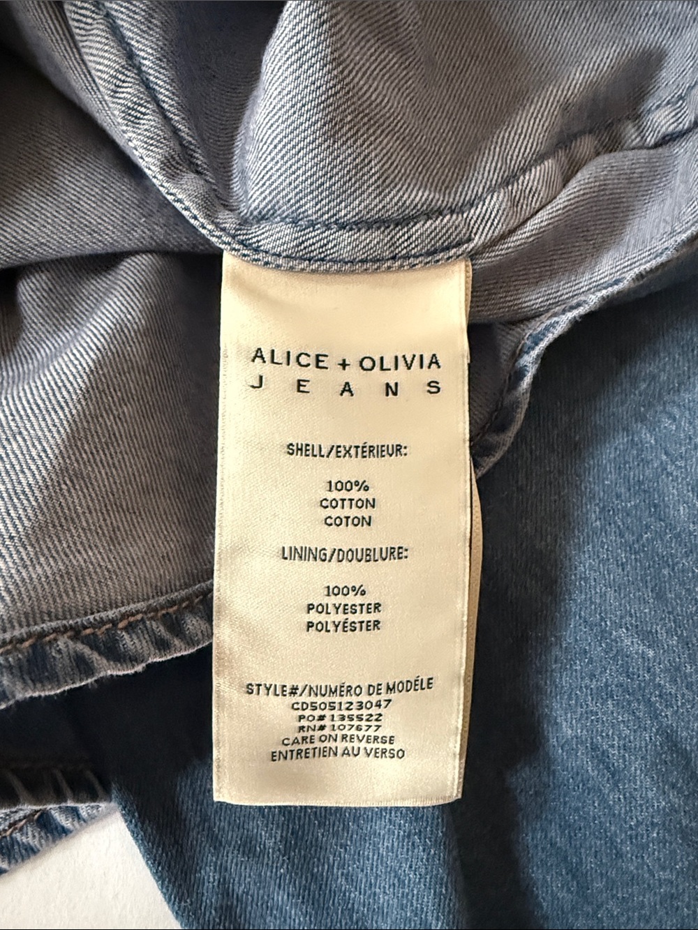 Alice + Olivia denim blouse - Picture 6 of 7